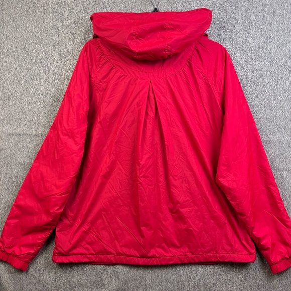 Lacoste Soft Shell High Neck Red Jacket Packable Hood Women's Size 44 (US L) - Picture 2 of 11